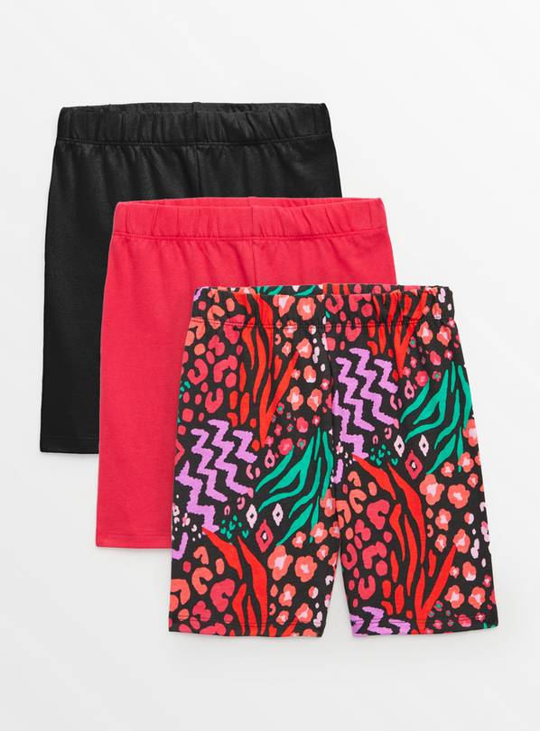 Leopard Print Cycling Shorts 3 Pack 5 years